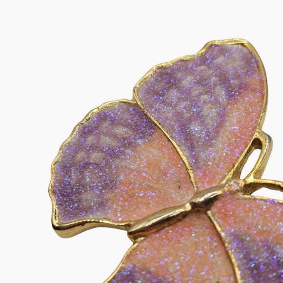 Pastel Pink Purple Butterfly Figural Brooch 3pc Lot Fairycore Whimsical Cute Pin - Picture 6 of 14